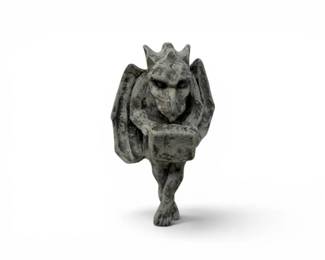 136 WhimsicalCementGargoyleFigurinewLaptopCyberGoyle