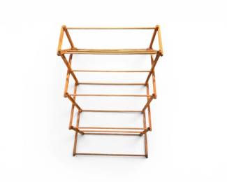 184 VintageWoodenFoldingClothesDryingRackLaundryAirer