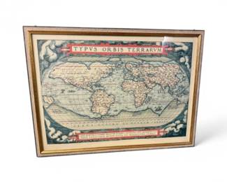 98 FramedTypusOrbisTerrarumWorldMapPrint
