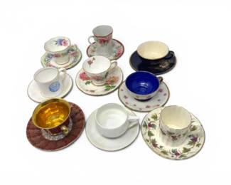 96 9AssortedBoneChinaTeacupsSaucersRoyalWorcesterMore