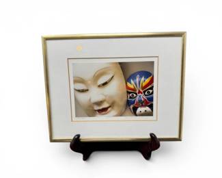 149 JoanKovachAsianMaskPhotographyPrintinBrassToneFrame