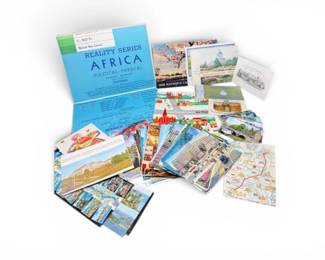 84 TravelPostcardsSouvenirBookletsAfricaWallMapCollection