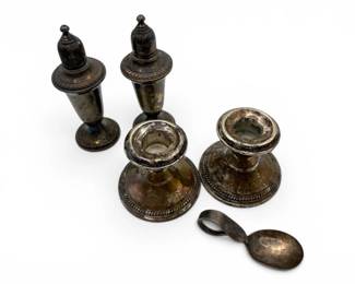 100 EmpireSterlingShakersAntiqueSterlingSpoonCandlesticks5022g