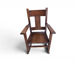 45 MissionStyleChildsWoodenRockingChair