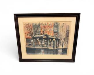 50 PaulNNortonPioneerSquarePergolaSeattleWAWatercolorPrint