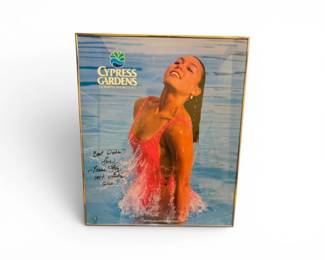 106 CypressGardensPosterwTracieRuizAutographInscription