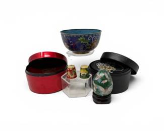 92 AsianDecorativeCloisonnCoasterCollection