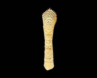 24 IntricatelyCarvedBoneFiguralSculptureOpenworkDesign