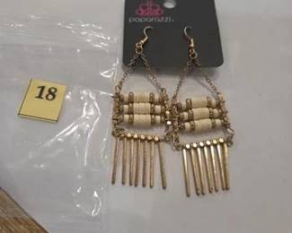 Gold abead earrings