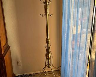 Freestanding Brass Coat Rack