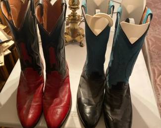Vintage TwoTone Leather Cowboy Boots