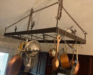 Metal Ceiling Hanging Rack With Accessories