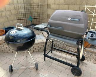 Kenmore Gas Grill And Weber Charcoal Grill