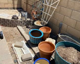 Potpourri Of Pots For Plants And More Backyard Decor