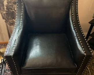 JGW Furniture Nailhead Accent Armchair