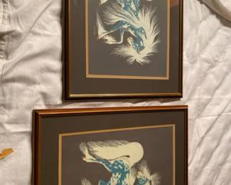 Two Woody Crumbs Framed Lithographs