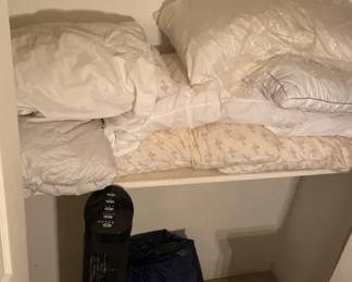 Pillows, Fan, Air Mattress More