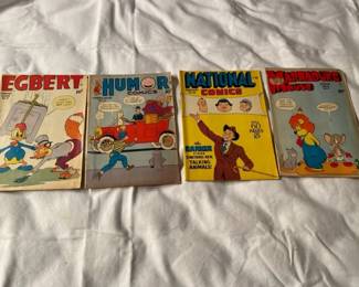 Four Vintage Comic Books Egbert, Humor, National And Marmaduke