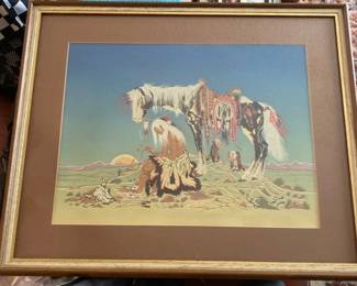 The End Of The TrailNative American Warrior With Horse