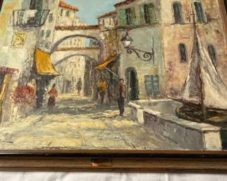Leticia Riviera De Italia Oil On Canvas