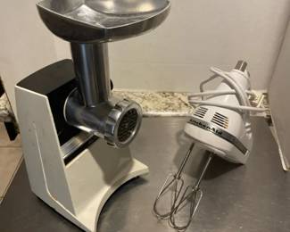 Sears Meat Grinder With Kitchen Aid 3 Speed Mixer