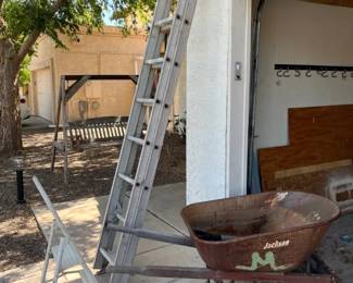 Two Ladders And A Wheelbarrow