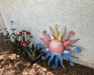 Flowers And The Sun Metallic Decor