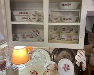 Fire King “Primrose” collection with cardinal mugs