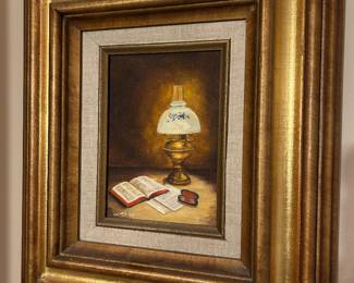 Framed vintage painting 