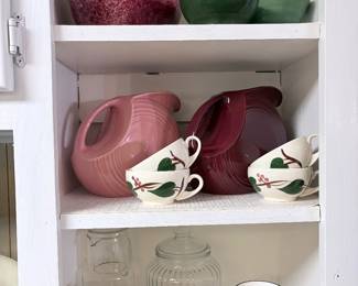 Fiestaware pitchers, water carafe