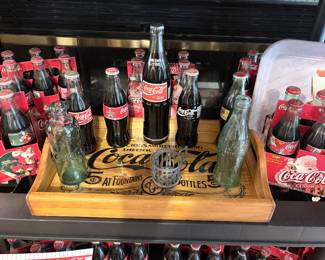 Coca-cola trays and bottles