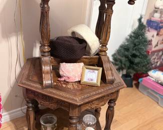 vintage wooden end tables 