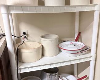 Awesome old crocks and enamel ware