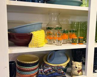 70’s whale tumblers, juice sets, Fiestaware
