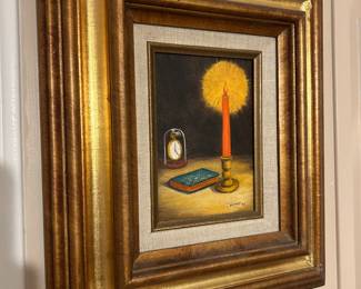Framed vintage painting 