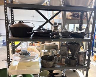 Cast iron skillets & Dutch ovens, enamel ware