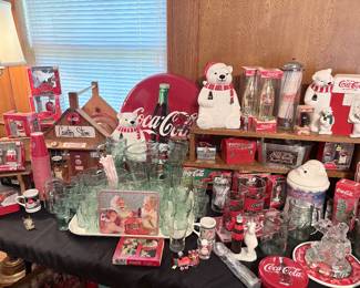 coca-cola general store, coke ornaments and miscellaneous coke decor