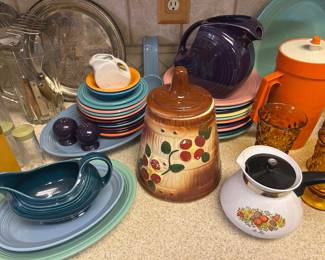 Fiestaware, vintage cookie jars
