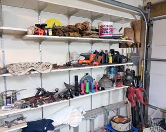 Tractor seat,  sports equipment, hardware, lanterns 