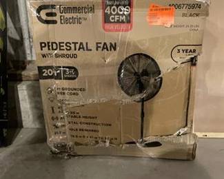 Adjustable-Height 20 in. Shroud Oscillating Pedestal Fan