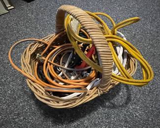 Lot Of Extension Cords And Jumper Cables
