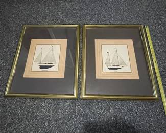 Two 1980s Sailing Ship Pictures