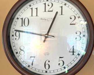 Sterling & Noble Oversized Wall Clock with Faux Wood Frame, $25