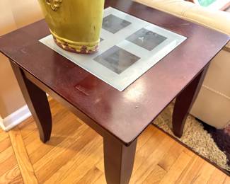 Wood & Glass End Table, $65 each