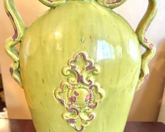 Green Glazed Floor Vase, $40