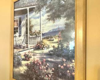 Coastal Cottage Garden Landscape Print, $65