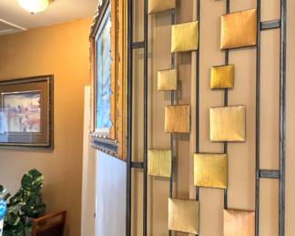Geometric Metal Wall Sculpture, $60 each