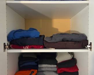 Dress Shirts $10 Sweaters, $10-$15 Polo Shirts $5-$8 Jeans $10, Khakis, $10-$15 Blazers/Sport Coats, $20-$30 Full Suits, $40-$75 Leather Jackets $50-$75 Shoes, $15-$25 Scrubs: Tops $5, Pants $5, Sets $10