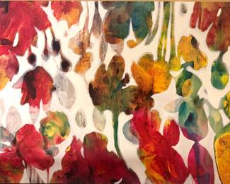 Contemporary Abstract Floral Painting, $100