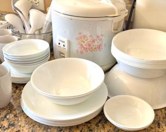 Corelle Vitrelle White Dinnerware Set, $50